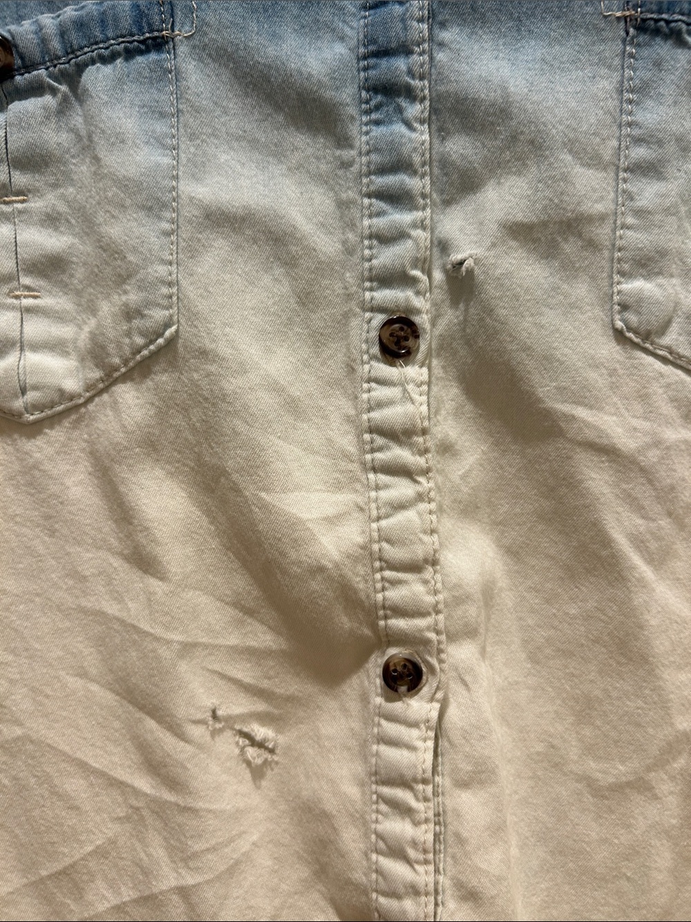 Democracy Blue-to-White Ombre Button-Down Shirt - Picture 7 of 7
